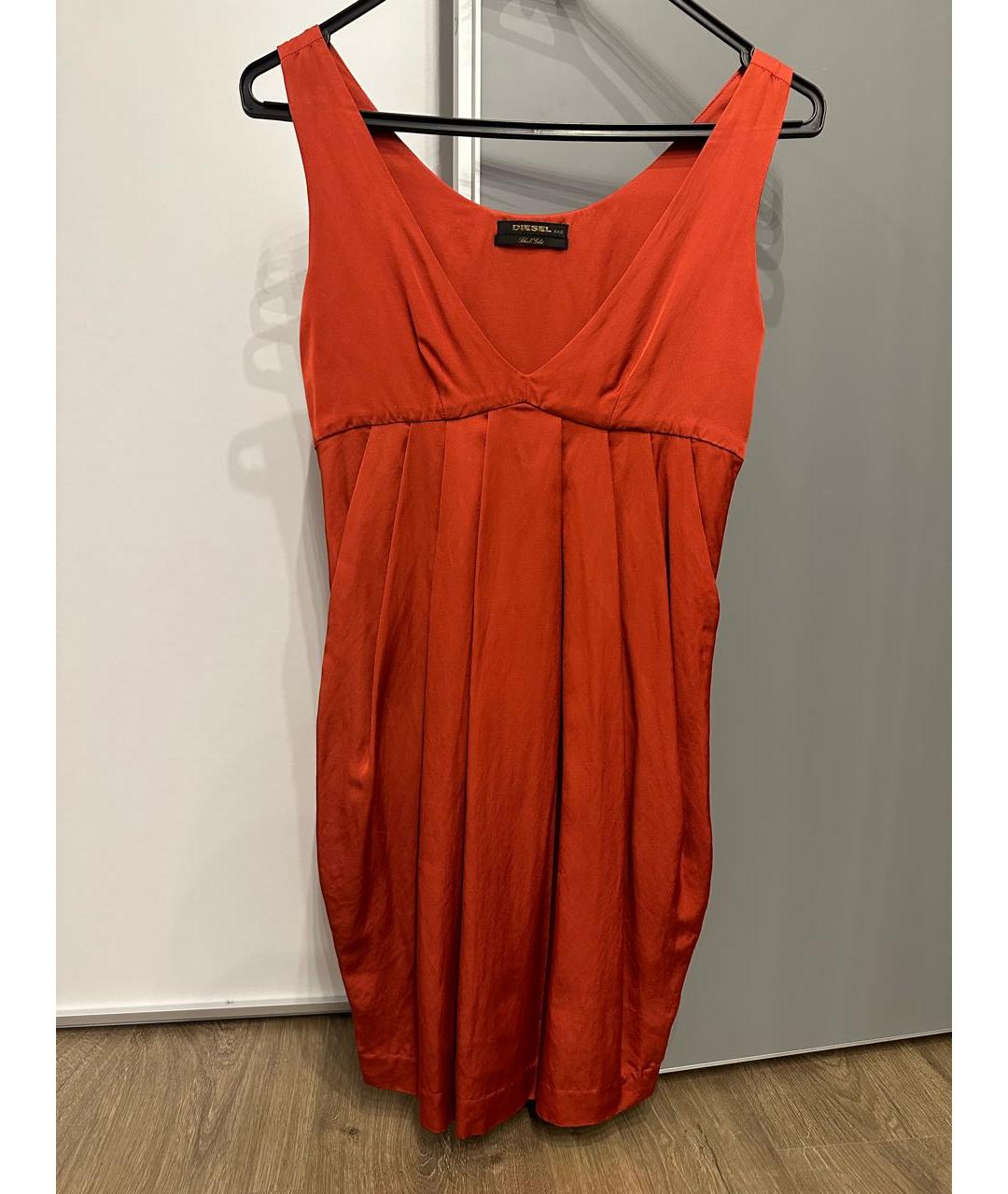 DIESEL Красное шелковое платье, фото 5