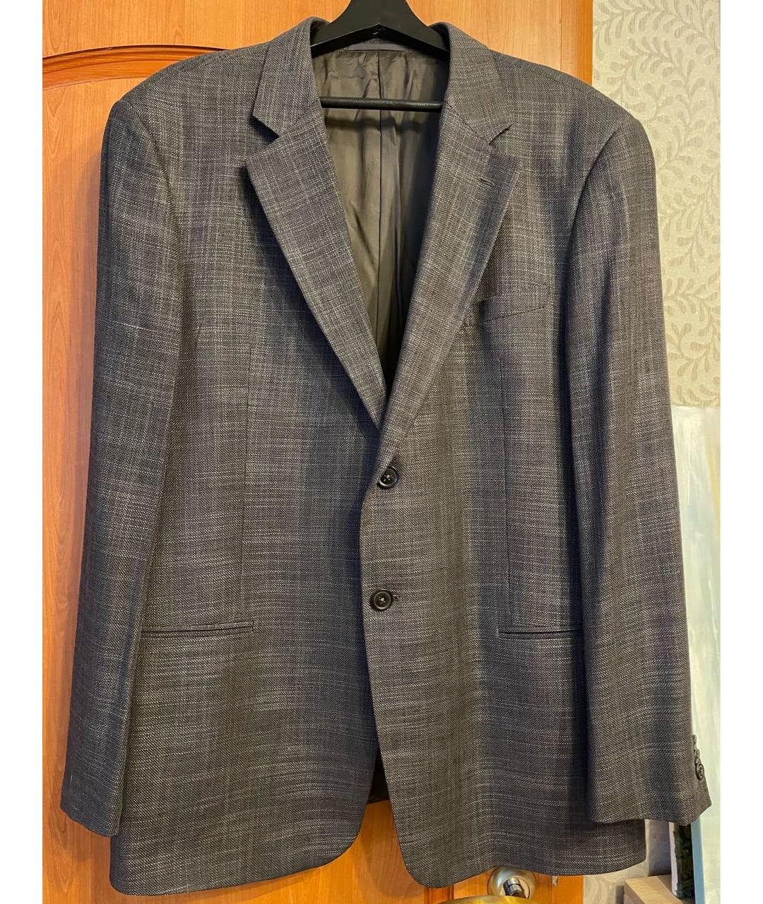 ARMANI COLLEZIONI Серый шерстяной пиджак, фото 2