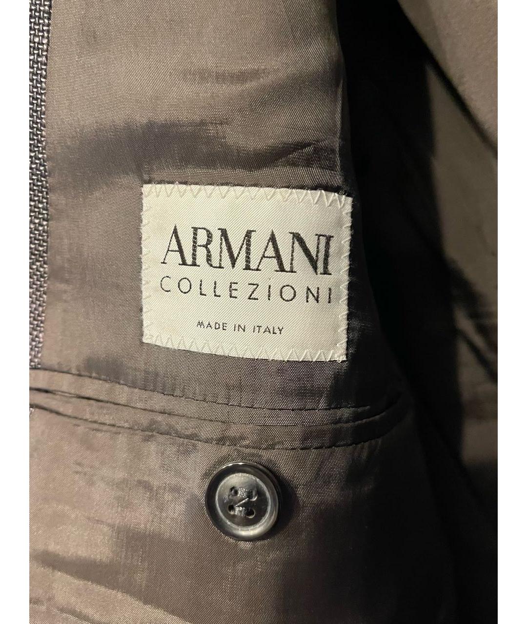 ARMANI COLLEZIONI Серый шерстяной пиджак, фото 3