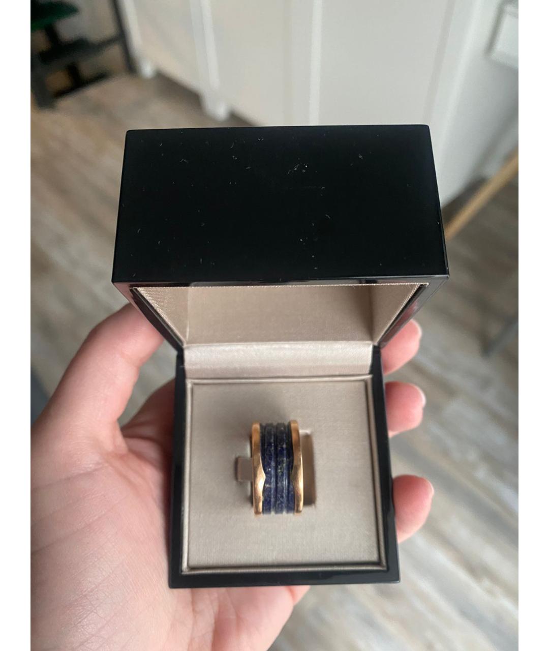 BVLGARI Синее кольцо из розового золота, фото 3