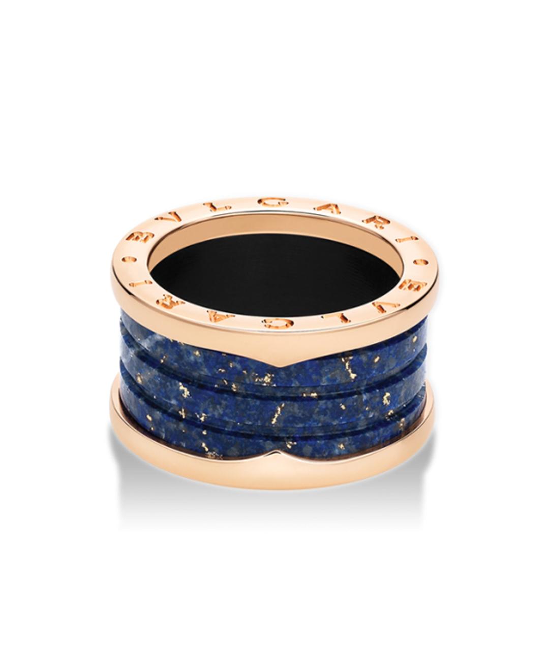 BVLGARI Синее кольцо из розового золота, фото 1