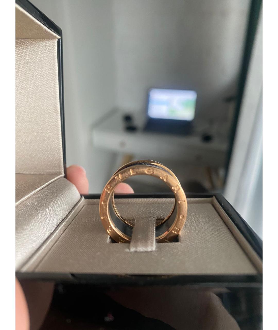 BVLGARI Синее кольцо из розового золота, фото 2