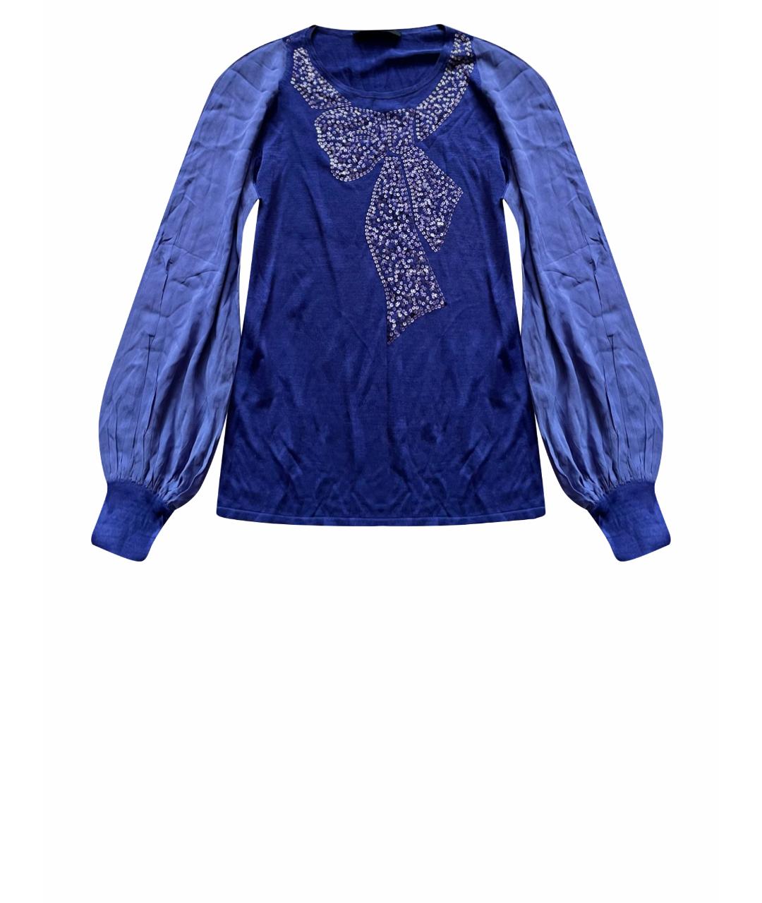 RE VERA Фиолетовый шелковый джемпер / свитер, фото 1