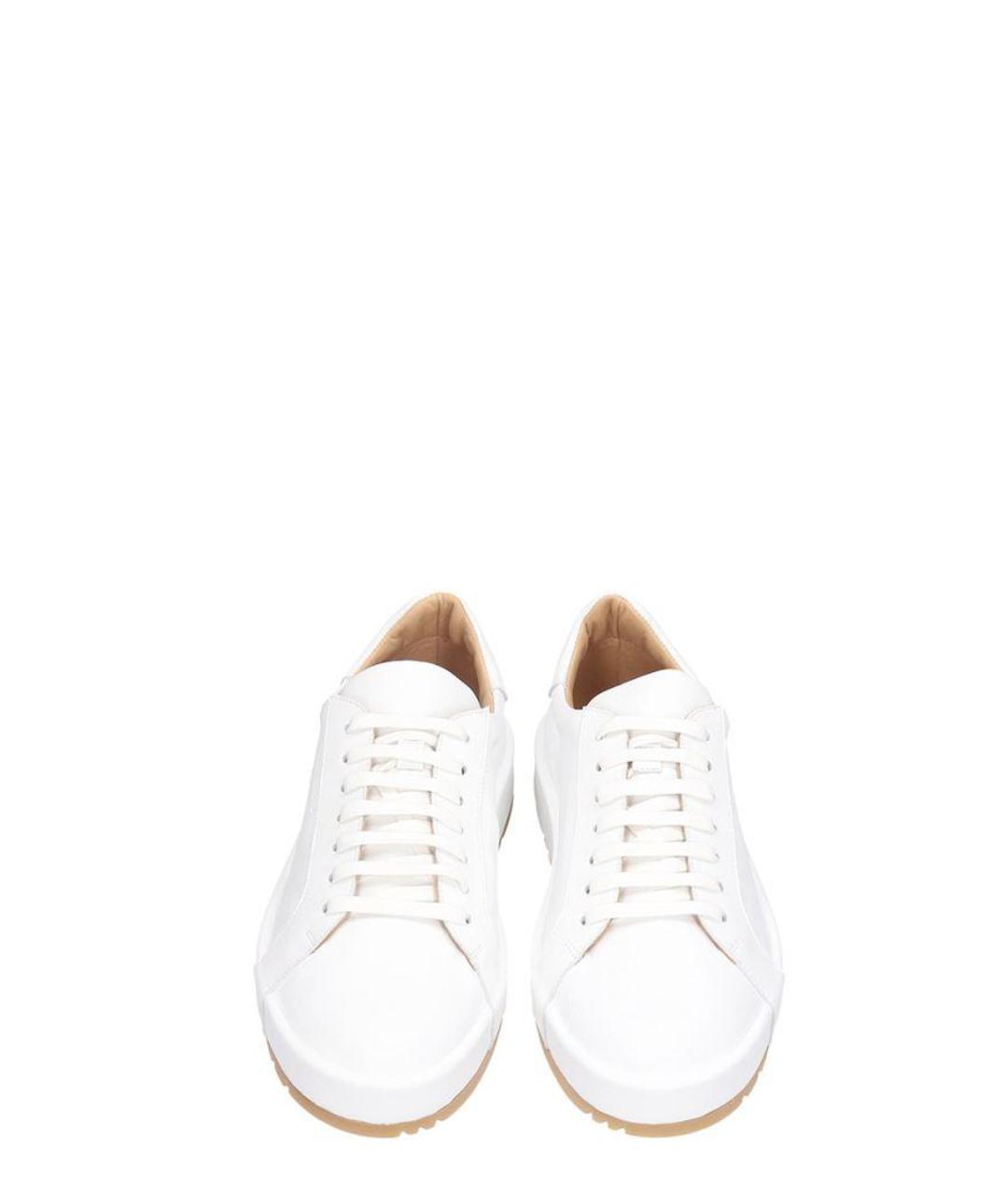 JIL SANDER Белые кожаные кроссовки, фото 6