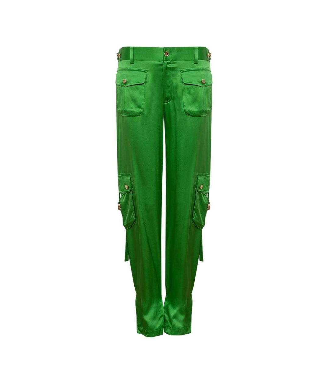RALPH LAUREN COLLECTION Зеленые шелковые брюки широкие, фото 1
