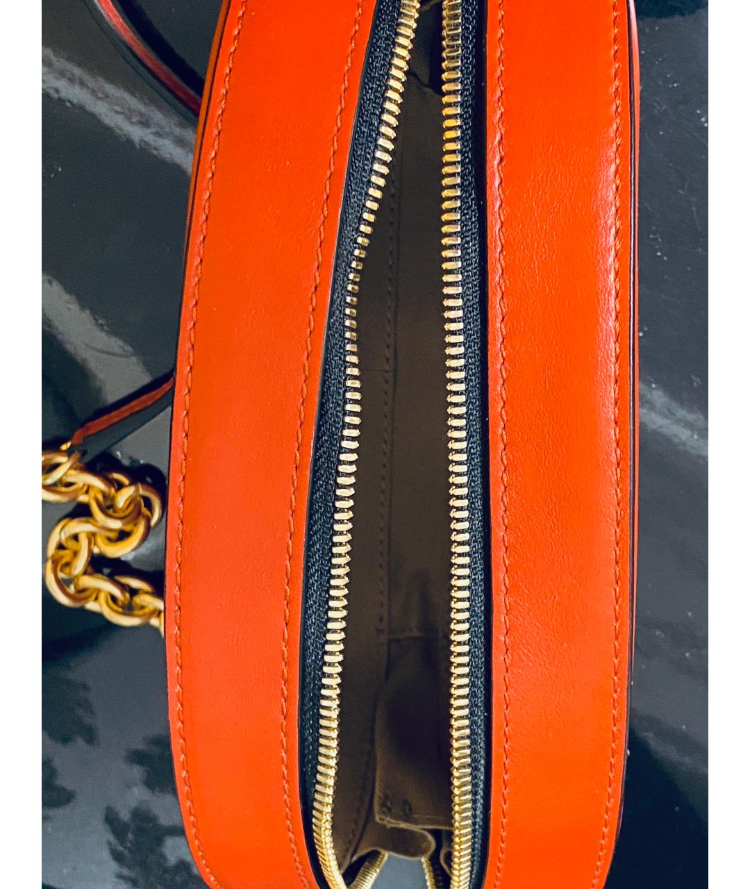 SEE BY CHLOE Оранжевая кожаная сумка через плечо, фото 8