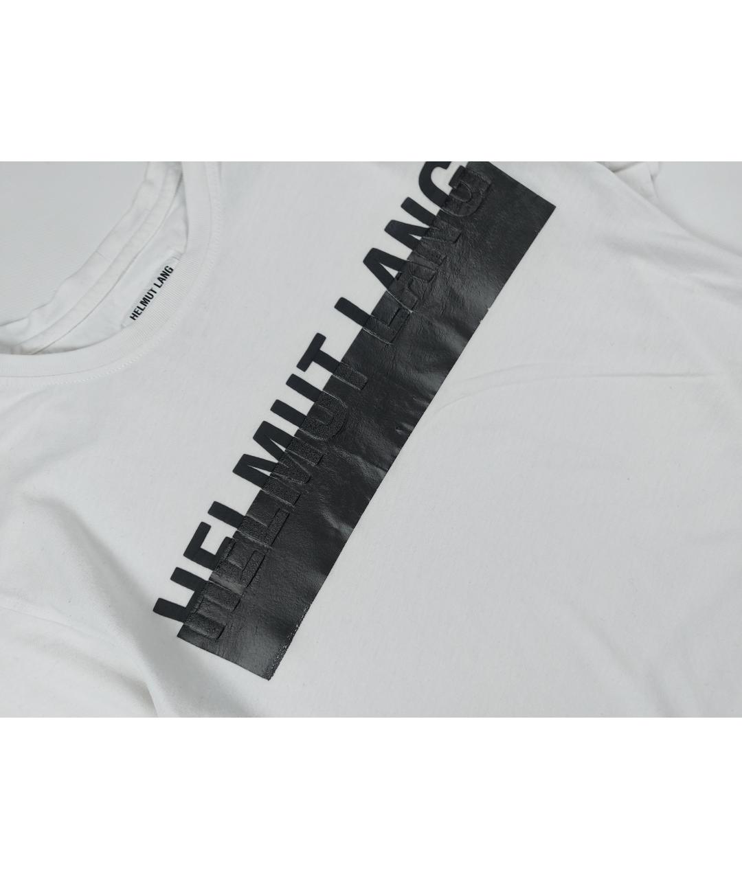 HELMUT LANG Белая хлопковая футболка, фото 4
