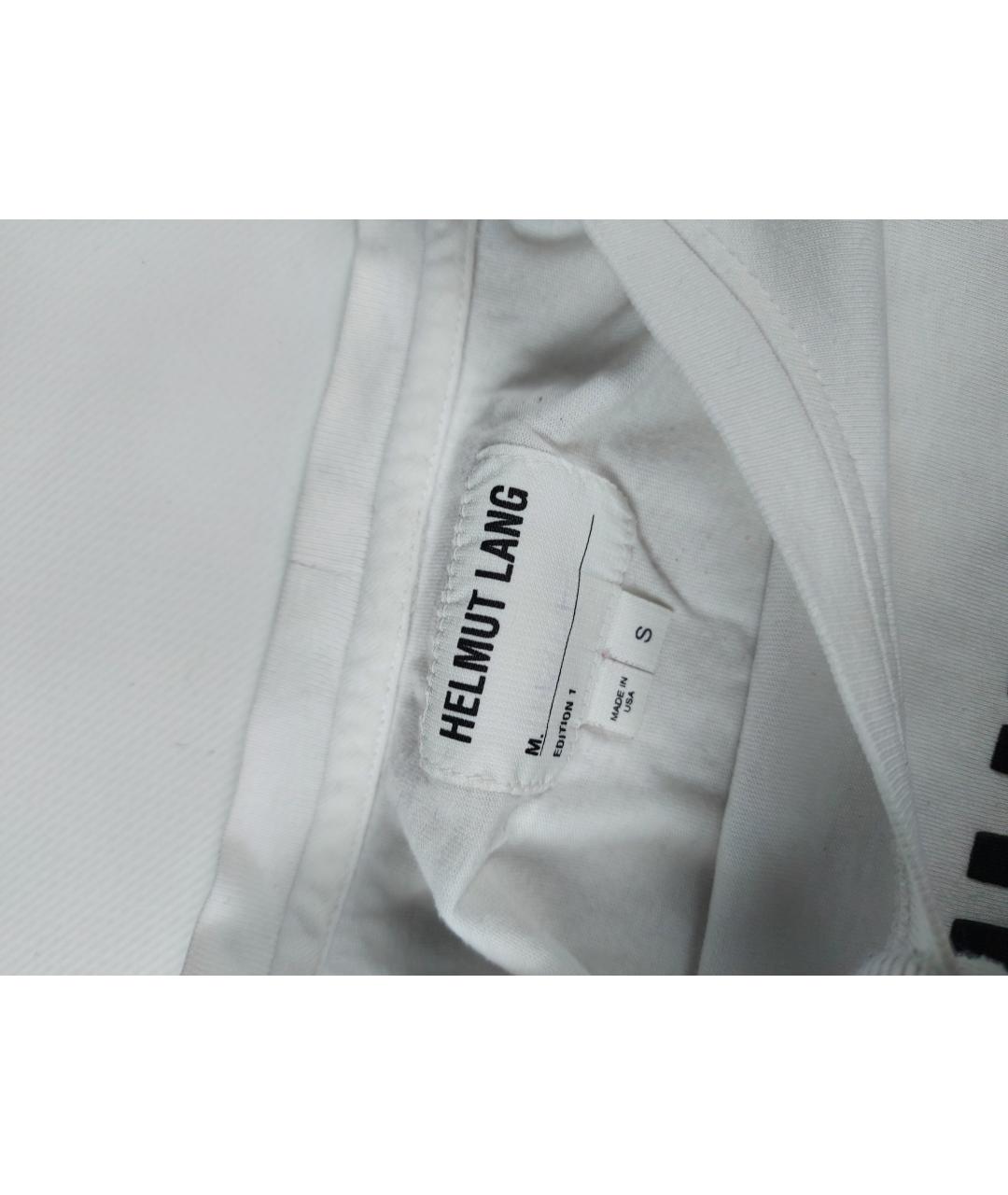 HELMUT LANG Белая хлопковая футболка, фото 5
