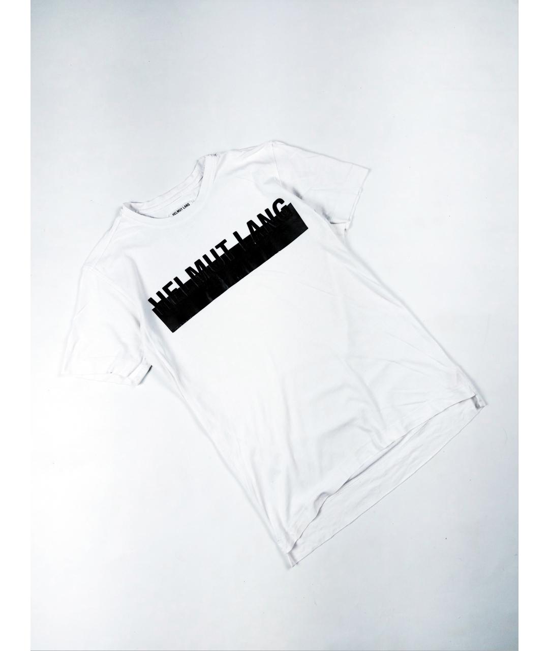 HELMUT LANG Белая хлопковая футболка, фото 2