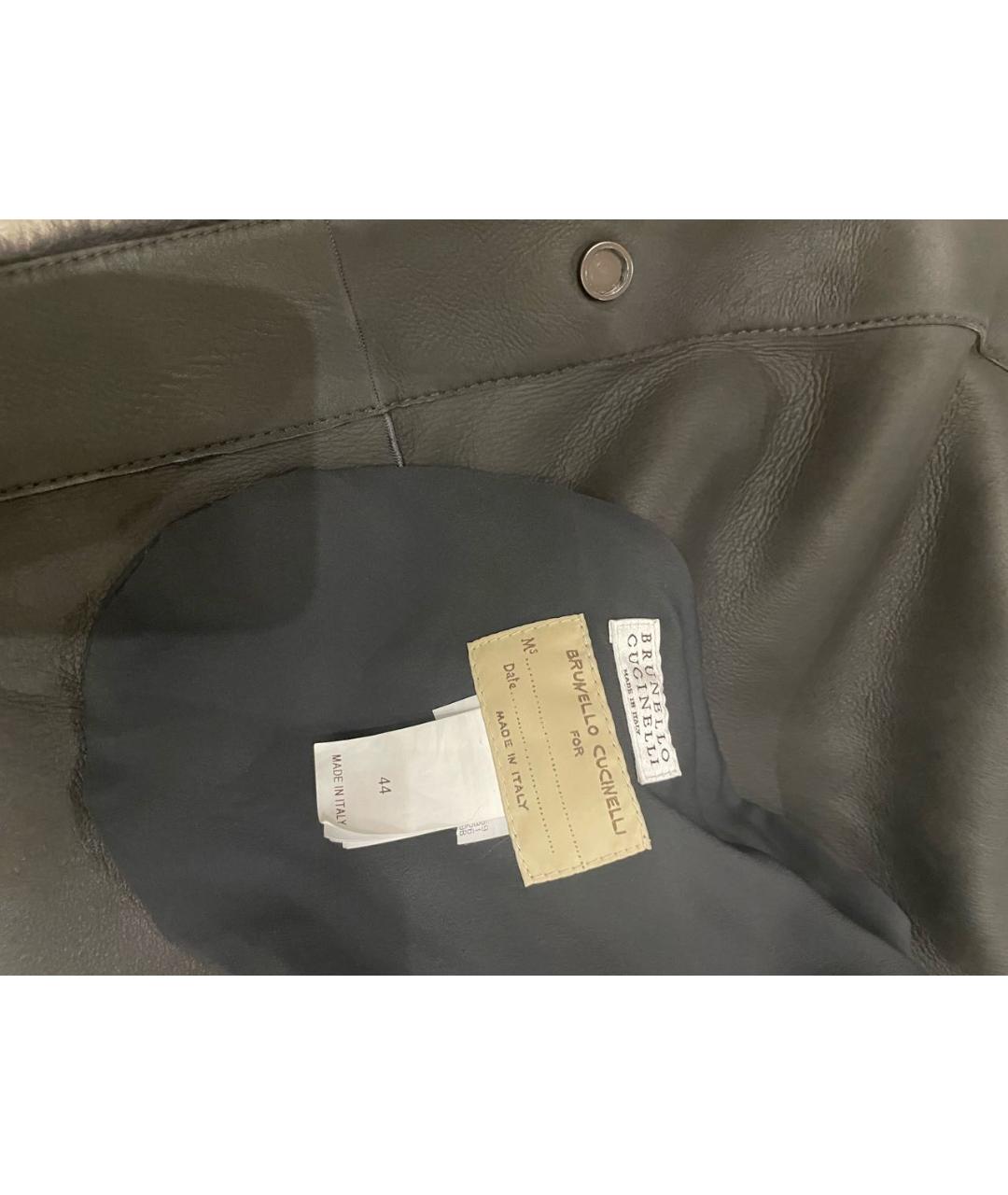 BRUNELLO CUCINELLI Коричневая меховая дубленка, фото 4