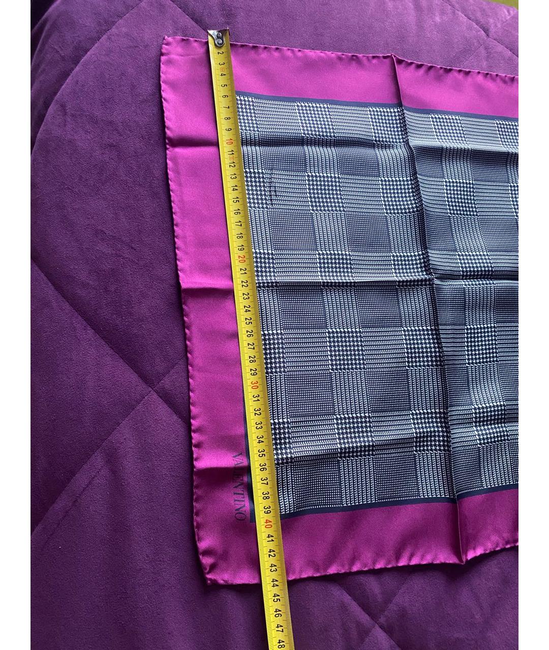 VALENTINO Фуксия шелковый платок, фото 4