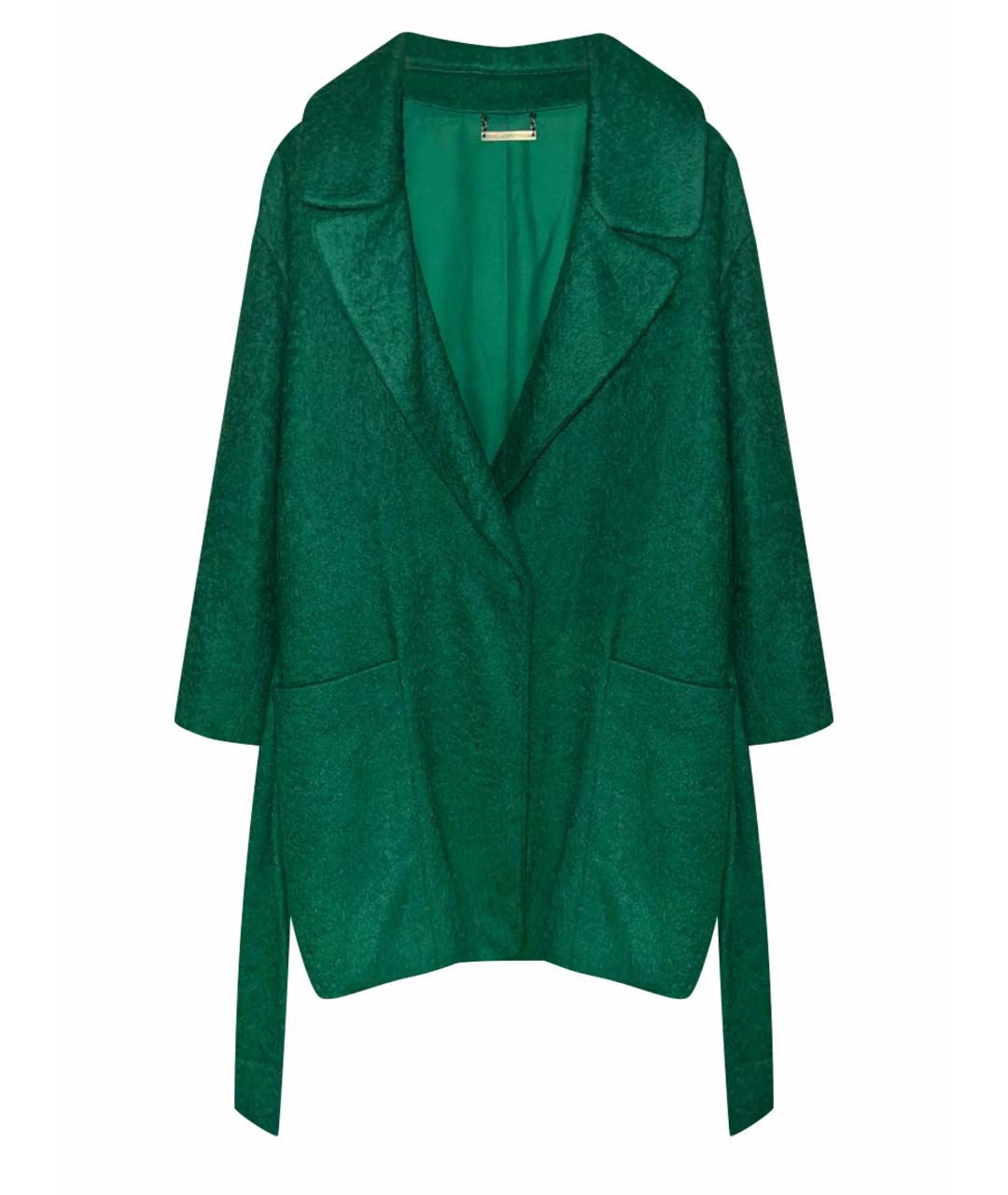DIANE VON FURSTENBERG Зеленые шерстяное пальто, фото 1