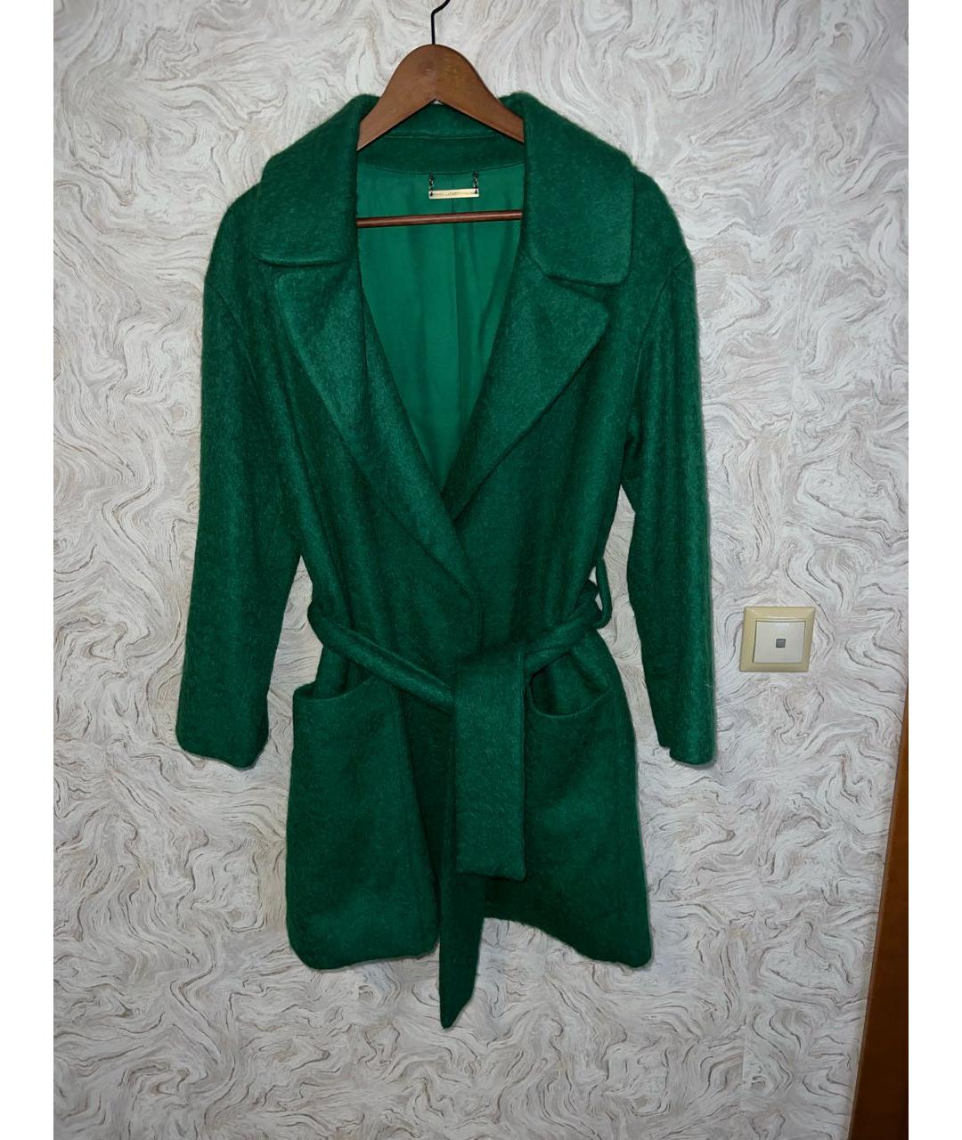 DIANE VON FURSTENBERG Зеленые шерстяное пальто, фото 2