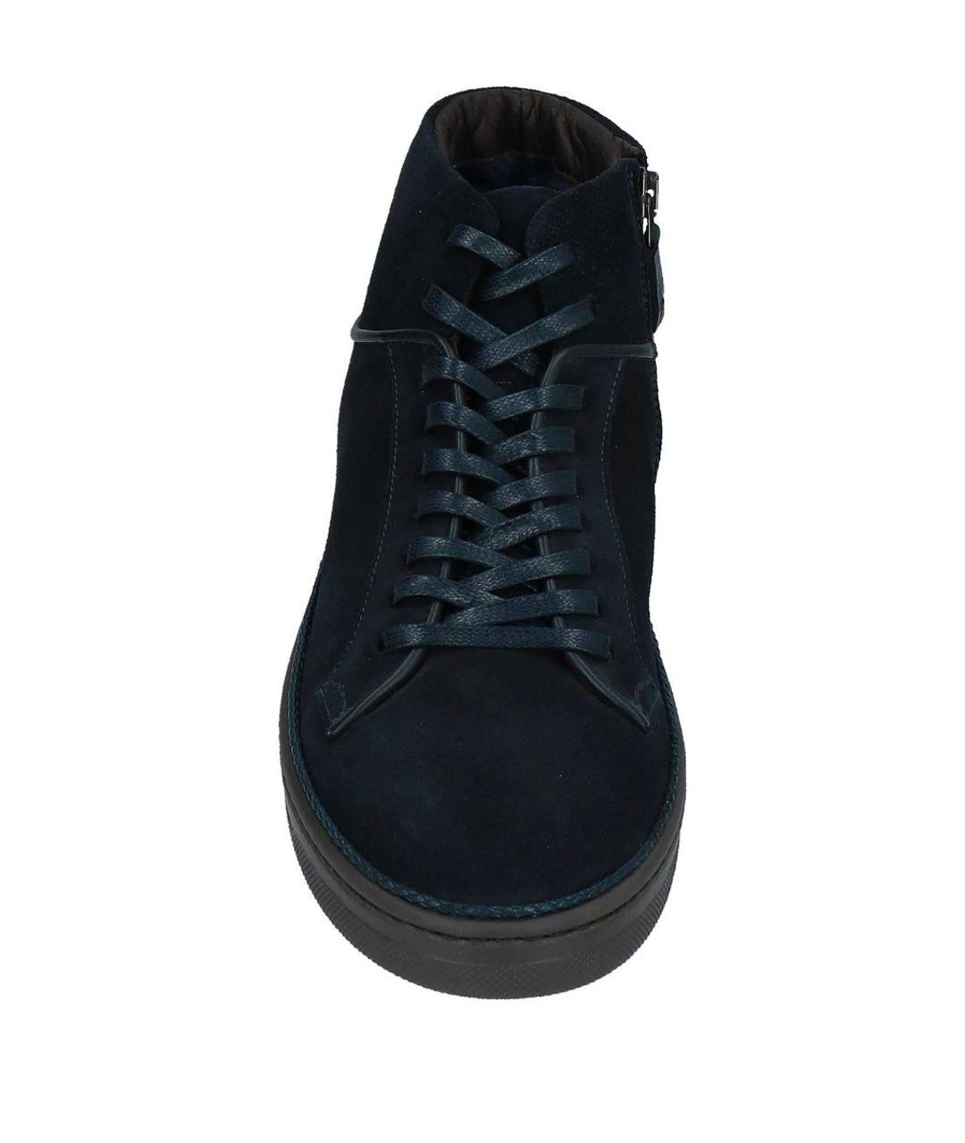 BARRETT Темно-синие замшевые высокие кроссовки / кеды, фото 4