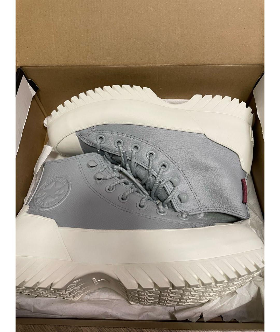 CONVERSE Серые кожаные кеды, фото 3