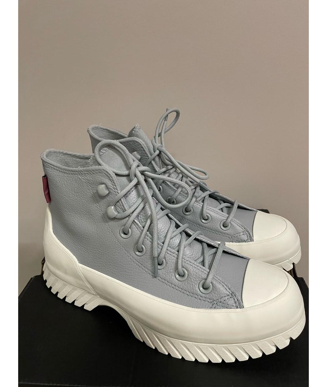 CONVERSE Серые кожаные кеды, фото 6