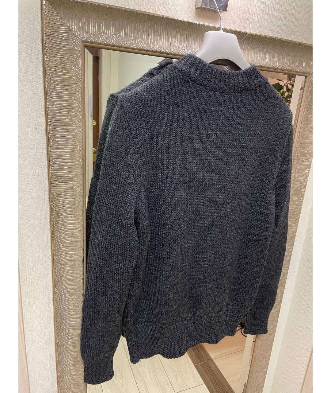 BOTTEGA VENETA Серый шерстяной джемпер / свитер, фото 3