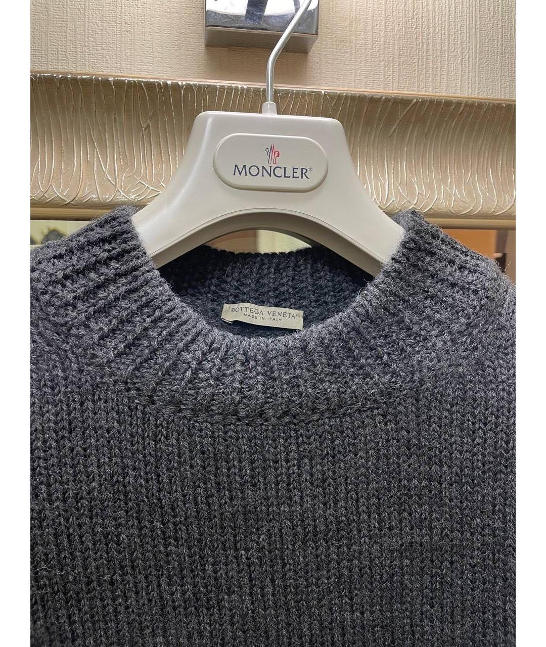 BOTTEGA VENETA Серый шерстяной джемпер / свитер, фото 2