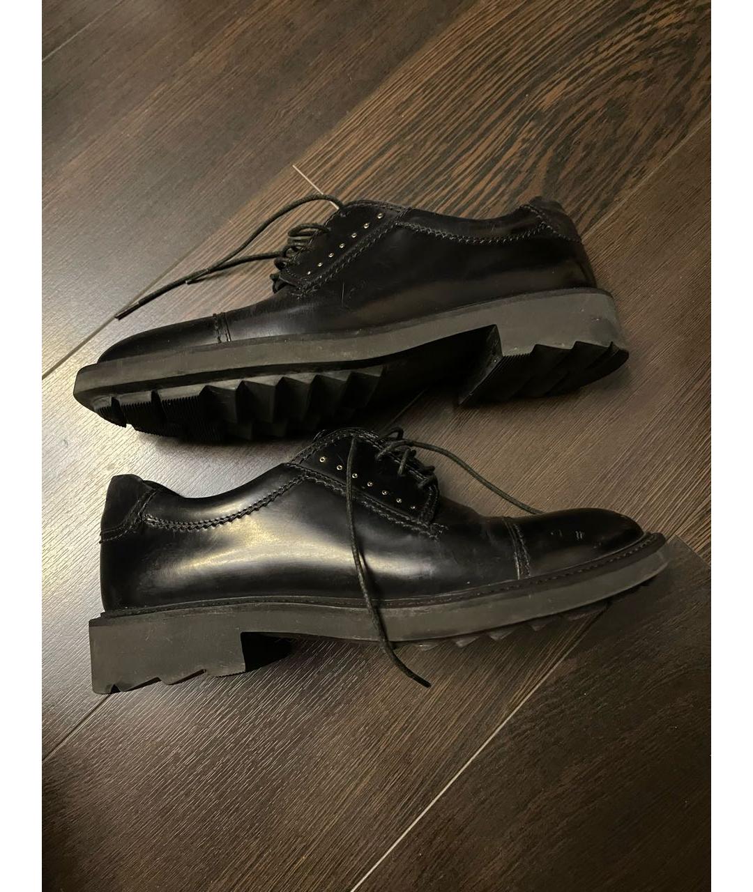 FERRAGAMO Черные кожаные ботинки, фото 5