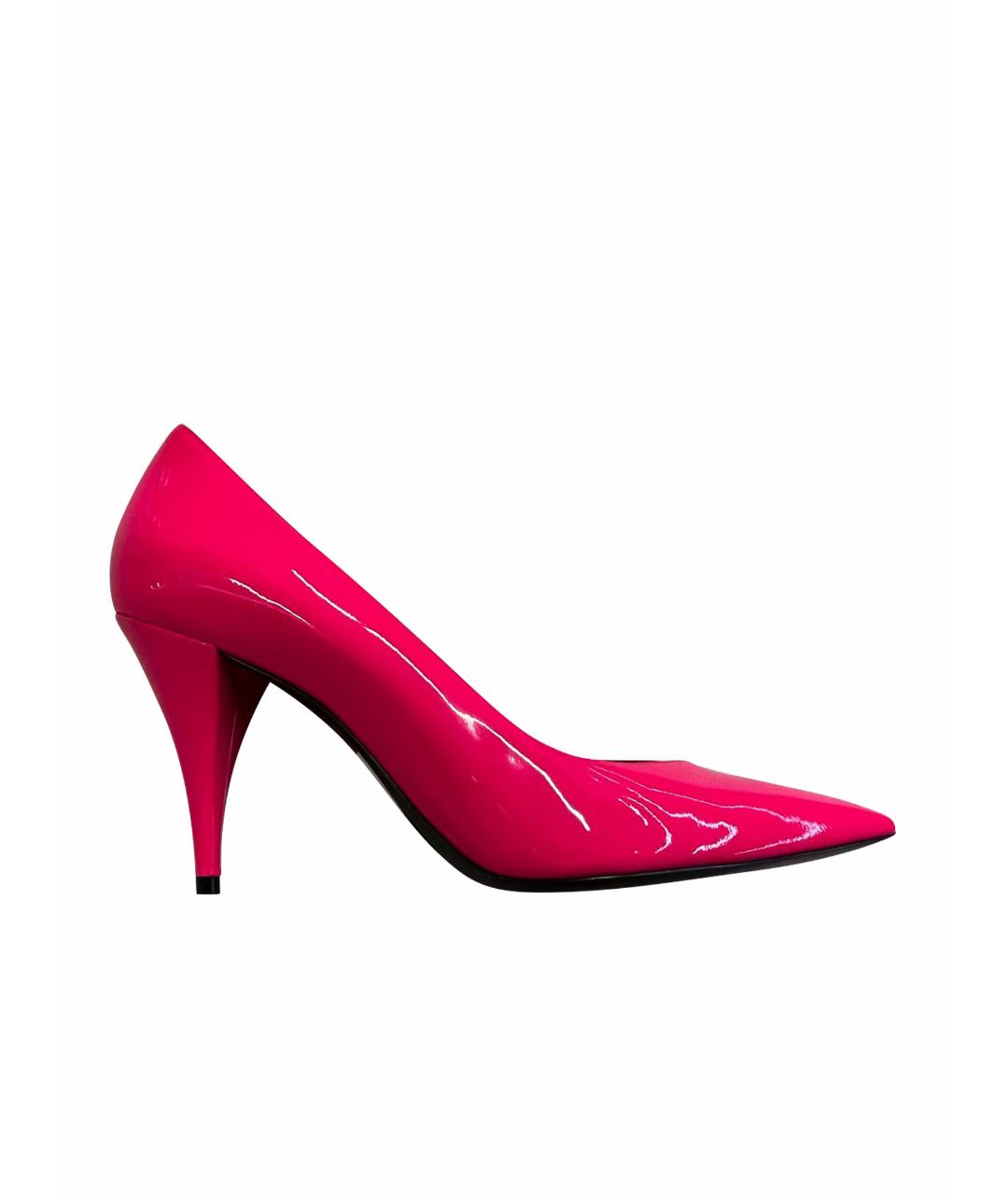 SAINT LAURENT Розовые кожаные туфли, фото 1