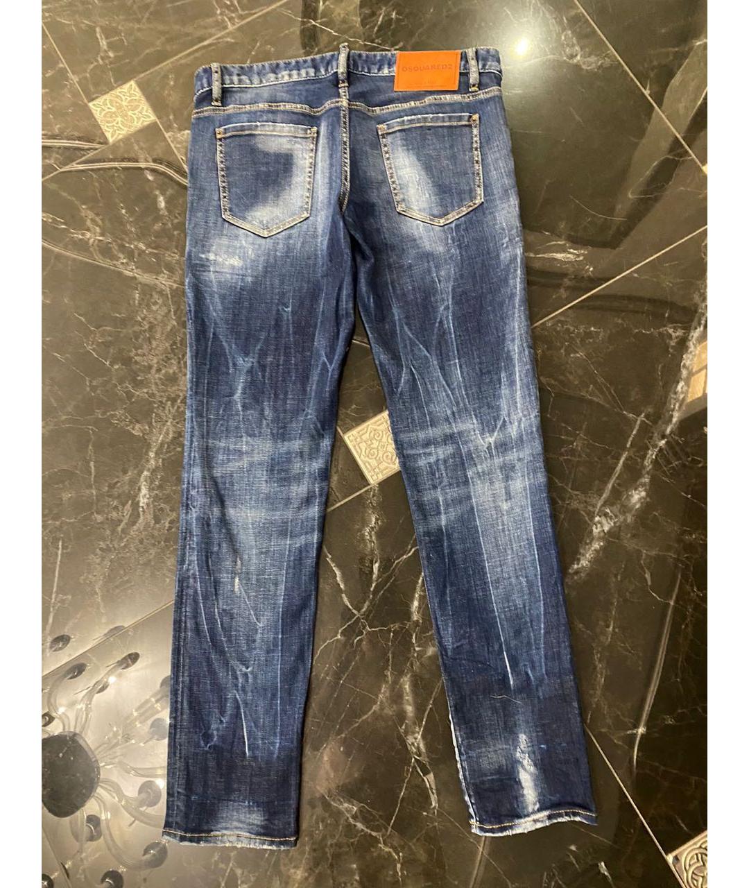 DSQUARED2 Синие джинсы слим, фото 2