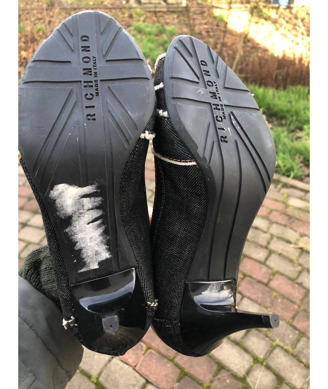 JOHN RICHMOND Черные текстильные туфли, фото 7