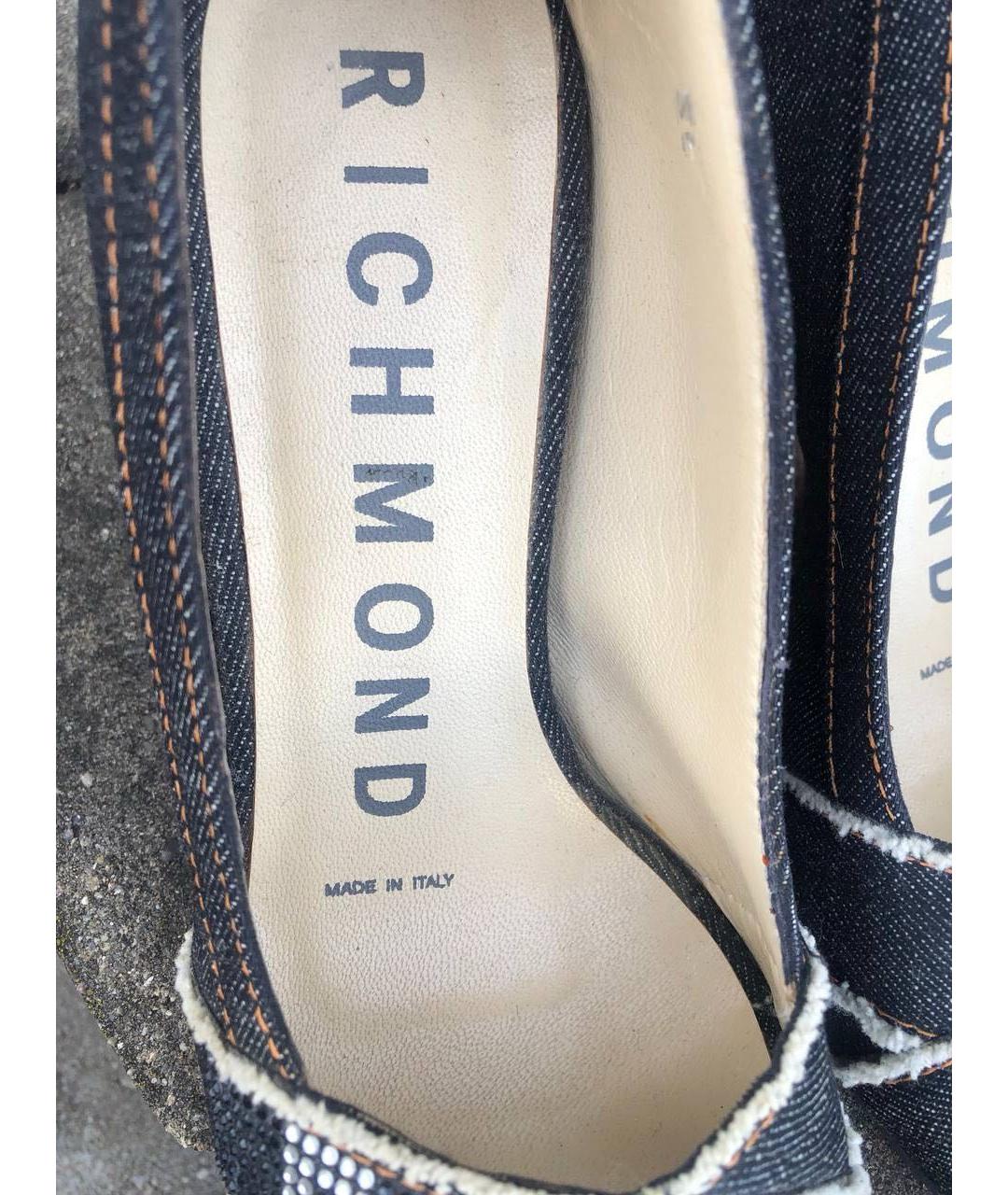 JOHN RICHMOND Черные текстильные туфли, фото 5