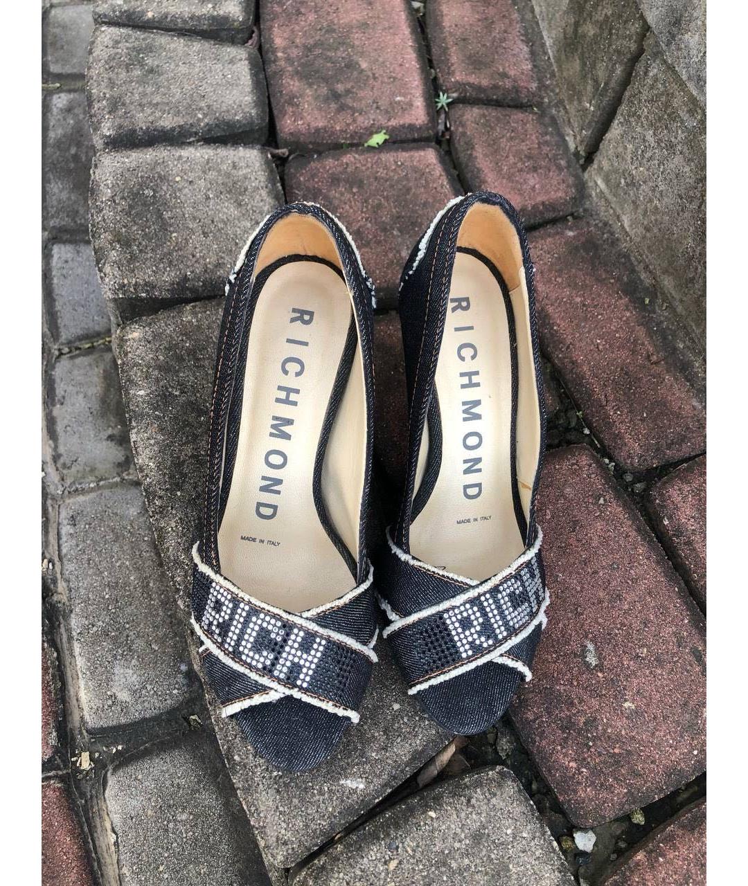 JOHN RICHMOND Черные текстильные туфли, фото 3