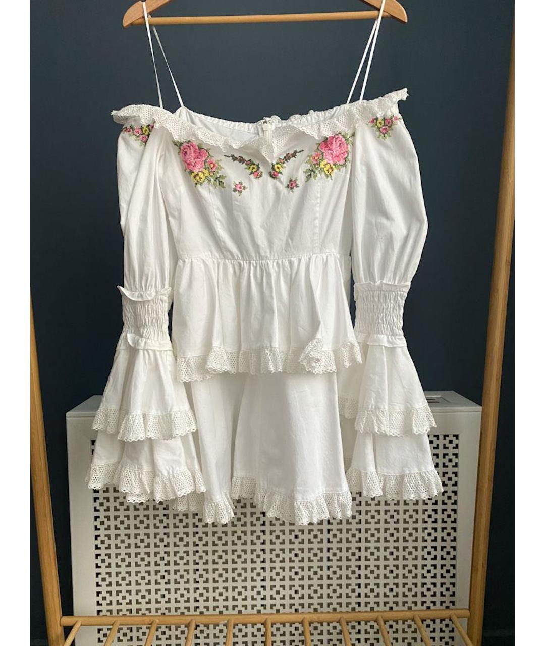ALICE MCCALL Белое хлопковое повседневное платье, фото 5
