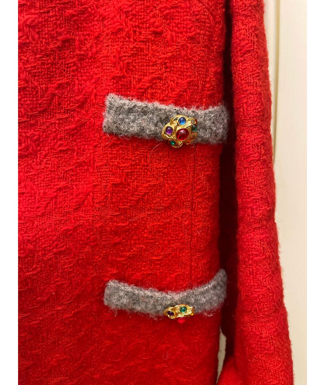 EDWARD ACHOUR PARIS Красный шелковый жакет/пиджак, фото 4