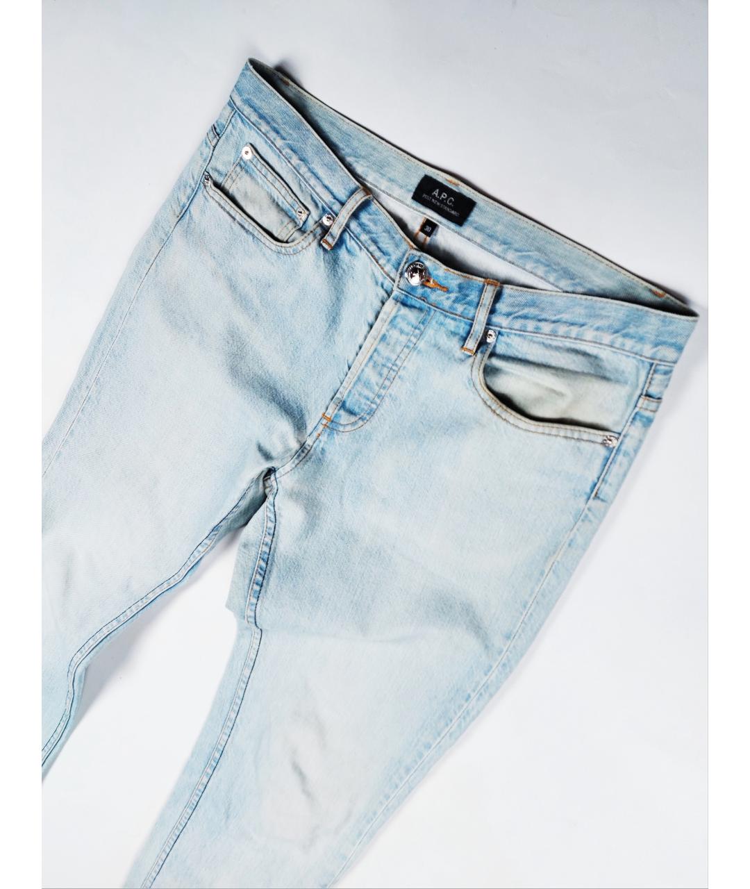 A.P.C. Голубые хлопковые джинсы скинни, фото 3