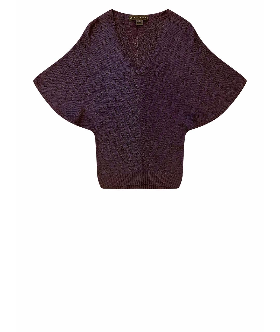 RALPH LAUREN Темно-синий шелковый джемпер / свитер, фото 1