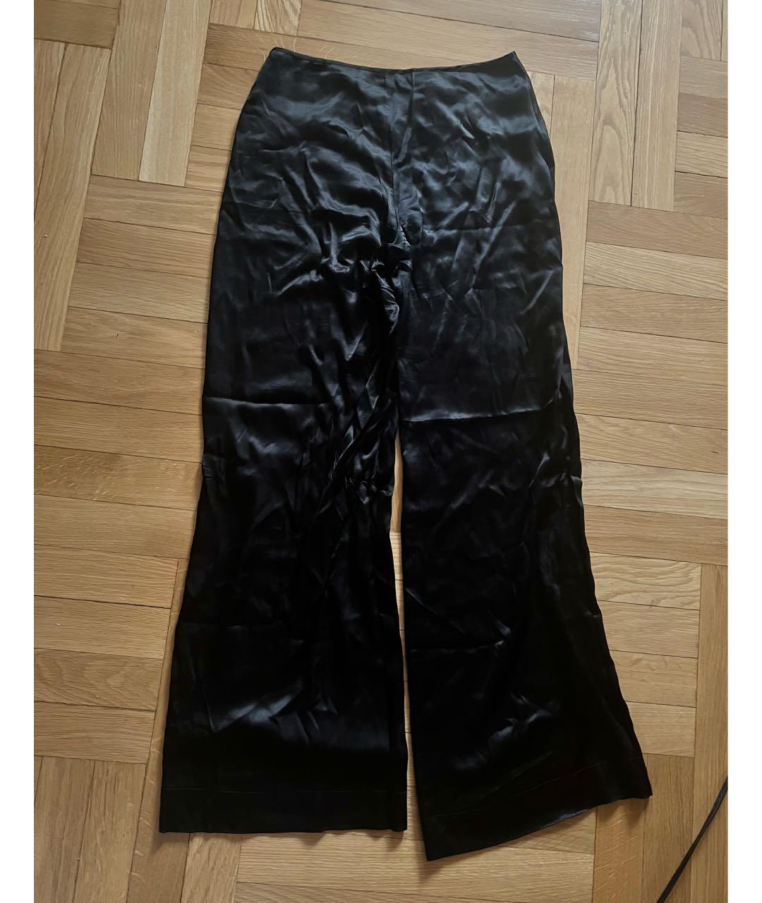 EMILIO PUCCI Черные шелковые брюки широкие, фото 4
