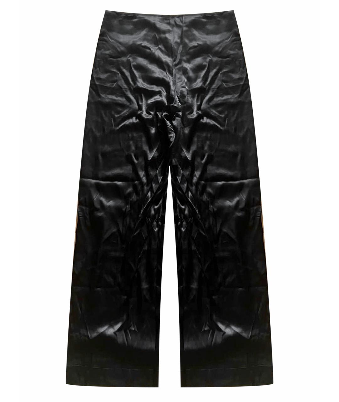EMILIO PUCCI Черные шелковые брюки широкие, фото 1