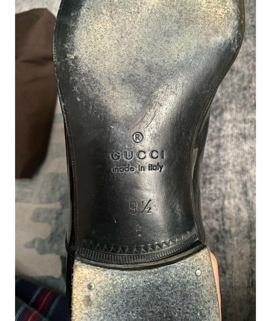 GUCCI Черные туфли из лакированной кожи, фото 5