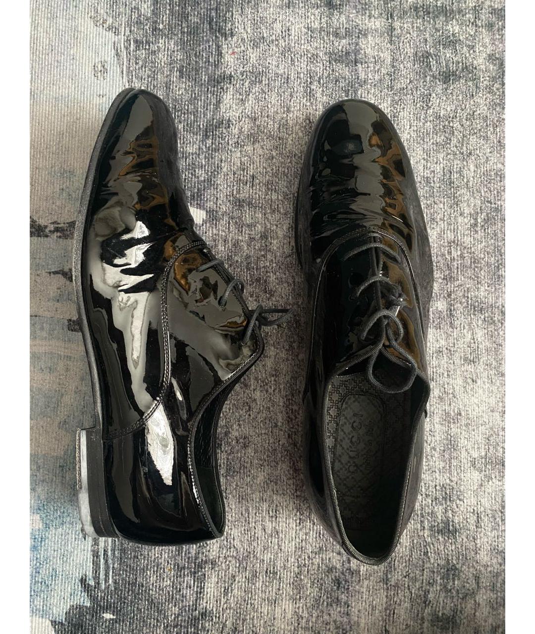 GUCCI Черные туфли из лакированной кожи, фото 3