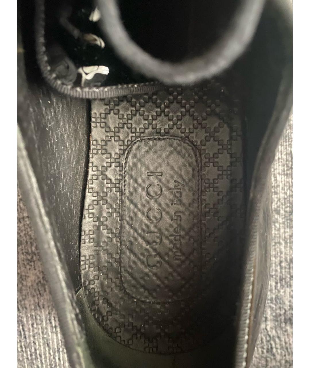 GUCCI Черные туфли из лакированной кожи, фото 4