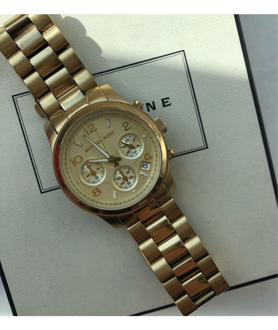 MICHAEL KORS Золотые стальные часы, фото 8