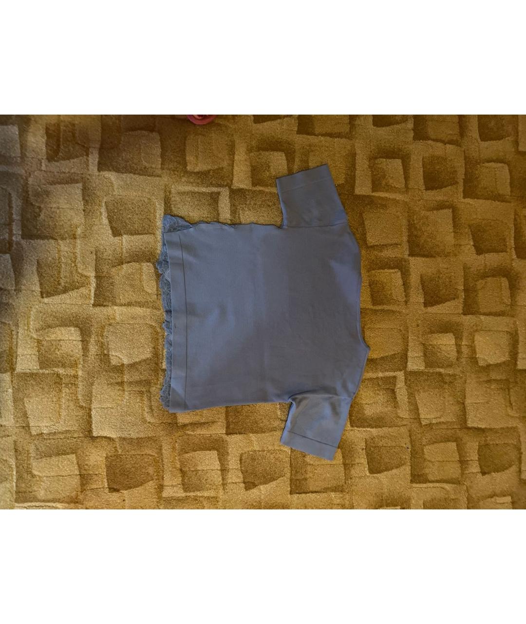 GIANFRANCO FERRE Голубая полиэстеровая футболка, фото 2