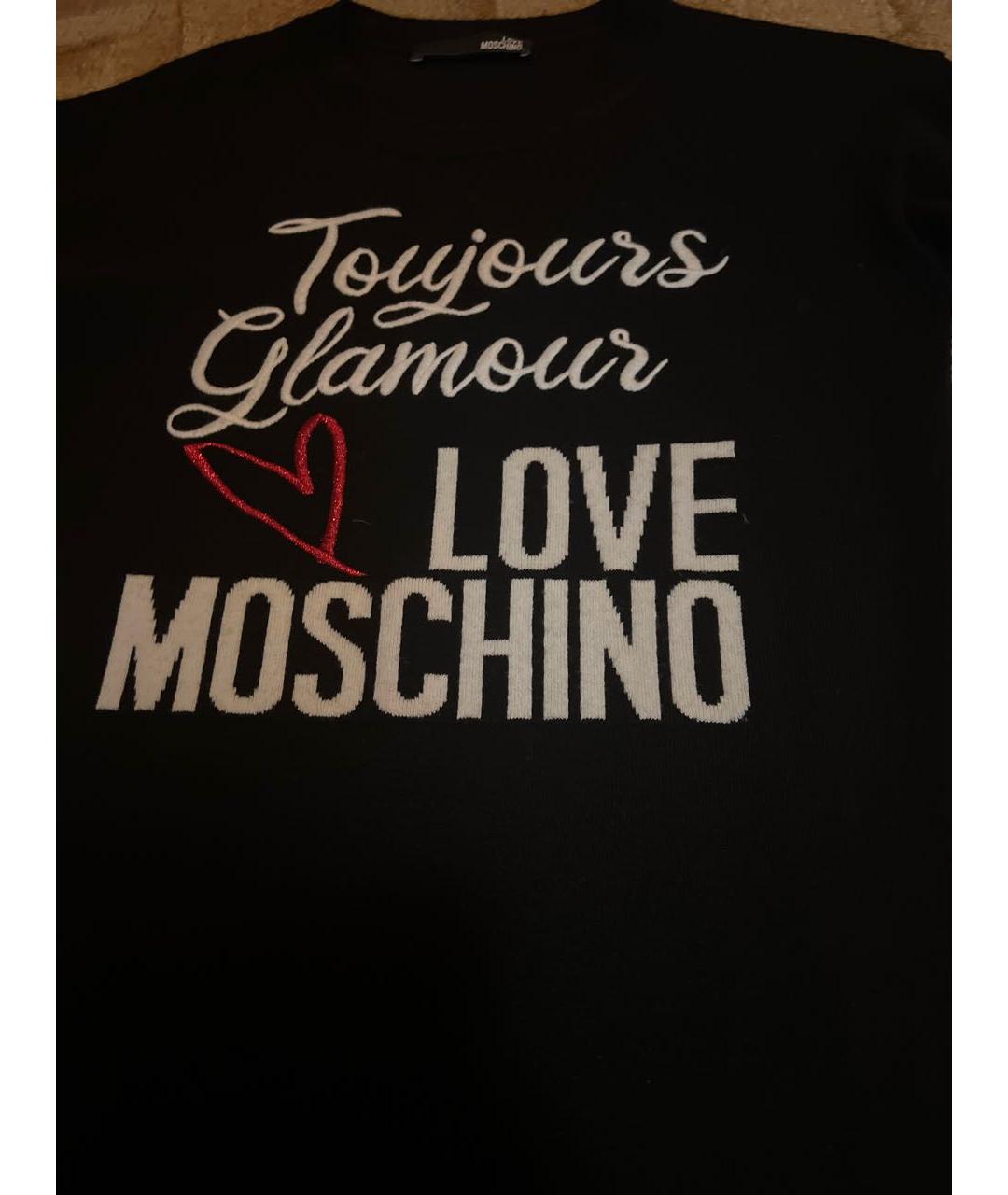 LOVE MOSCHINO Черное повседневное платье, фото 2