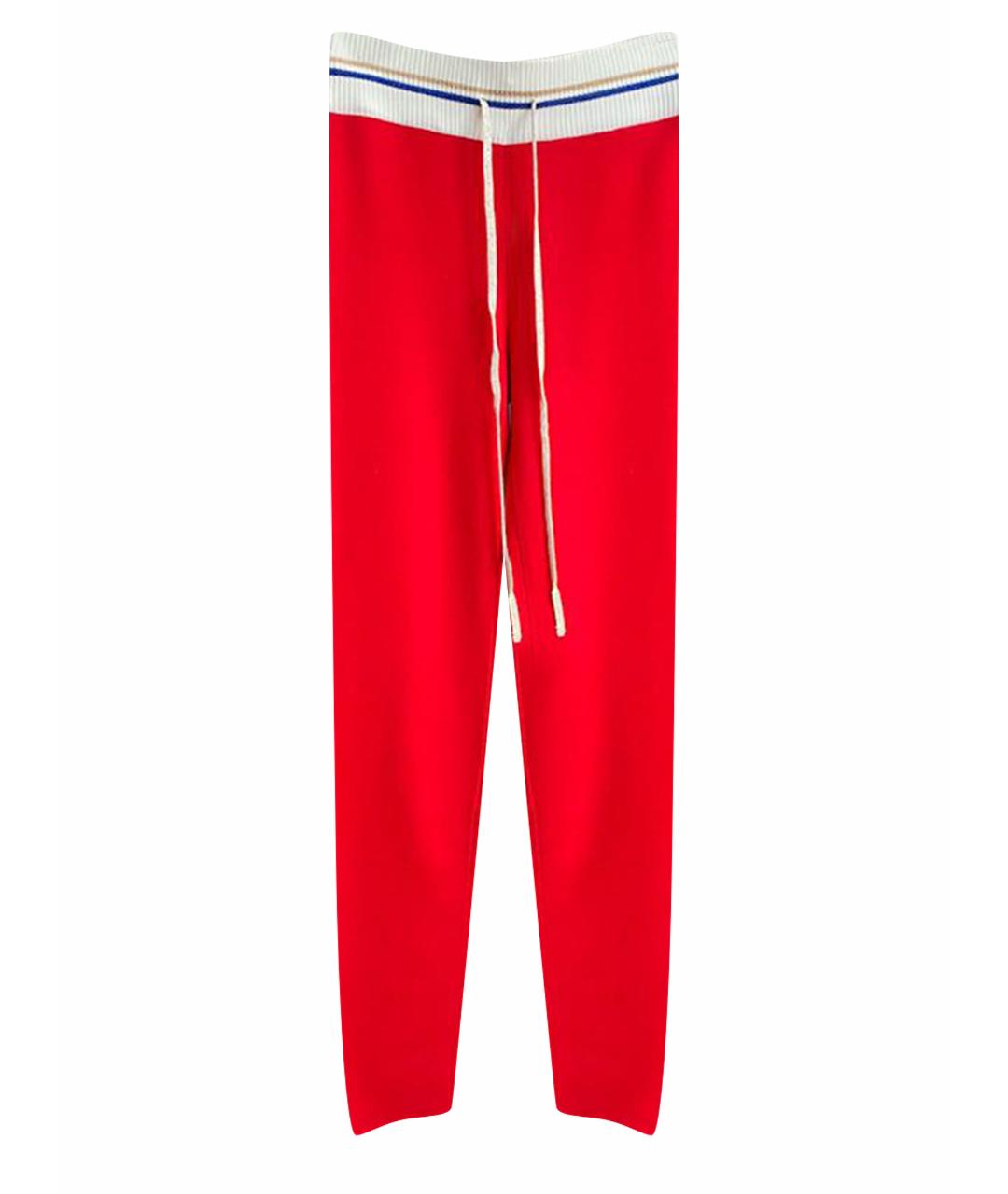 LA PERLA Красные шелковые брюки узкие, фото 1
