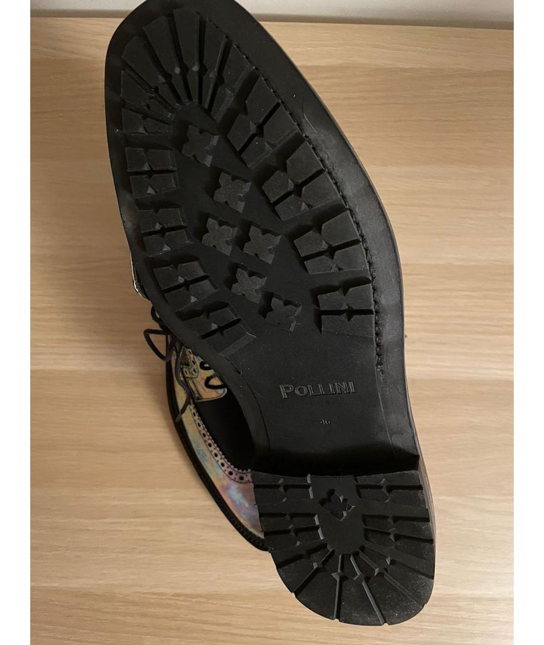 POLLINI Черные кожаные высокие ботинки, фото 6