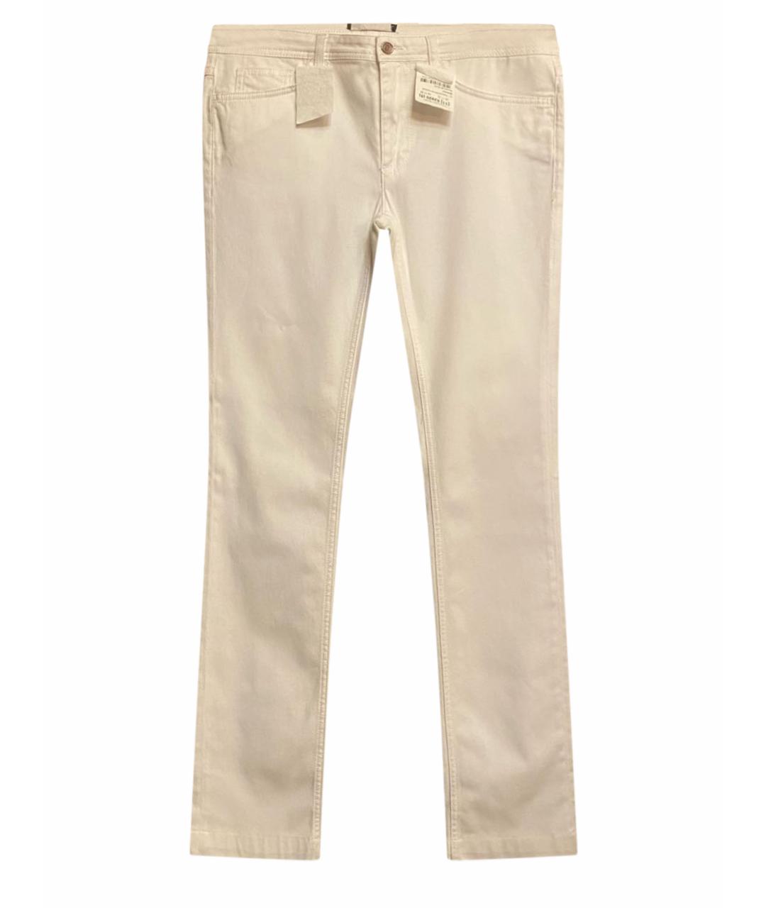 DOLCE&GABBANA Белые хлопковые джинсы слим, фото 1