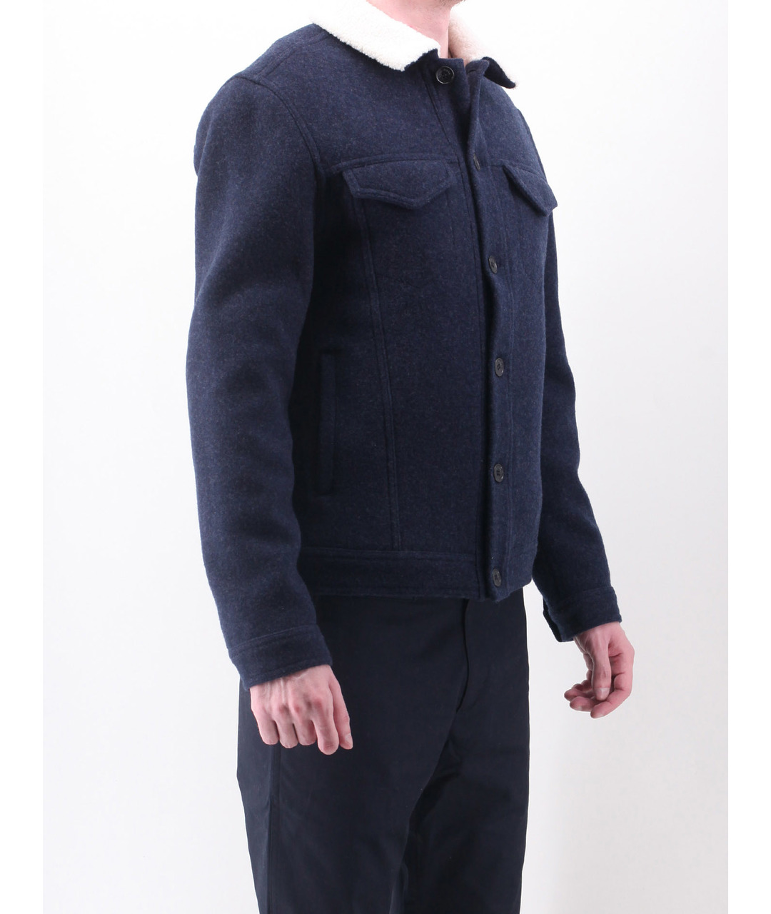 LORO PIANA Темно-синяя шерстяная куртка, фото 2