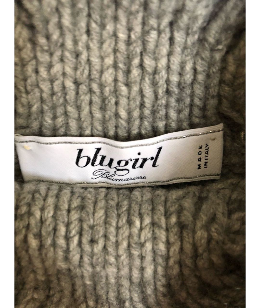 BLUGIRL Серый шерстяной джемпер / свитер, фото 3