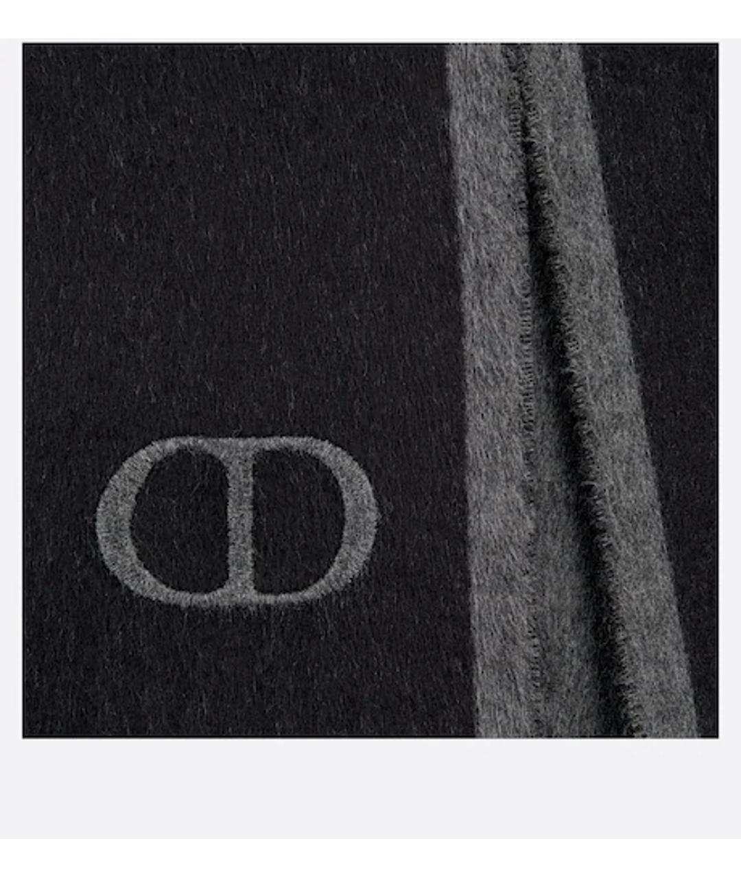 CHRISTIAN DIOR PRE-OWNED Черный шелковый шарф, фото 2