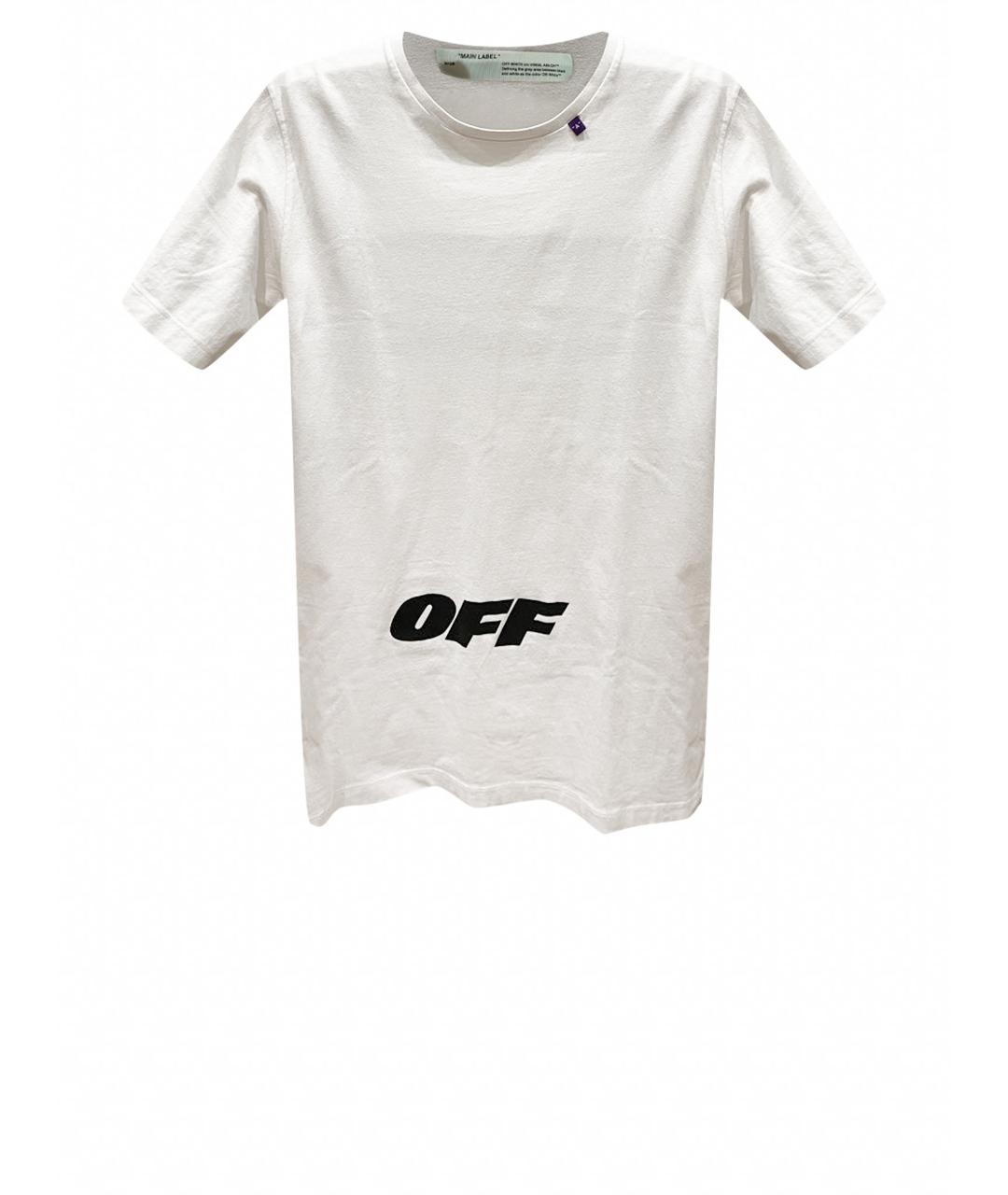 OFF-WHITE Белая хлопковая футболка, фото 1