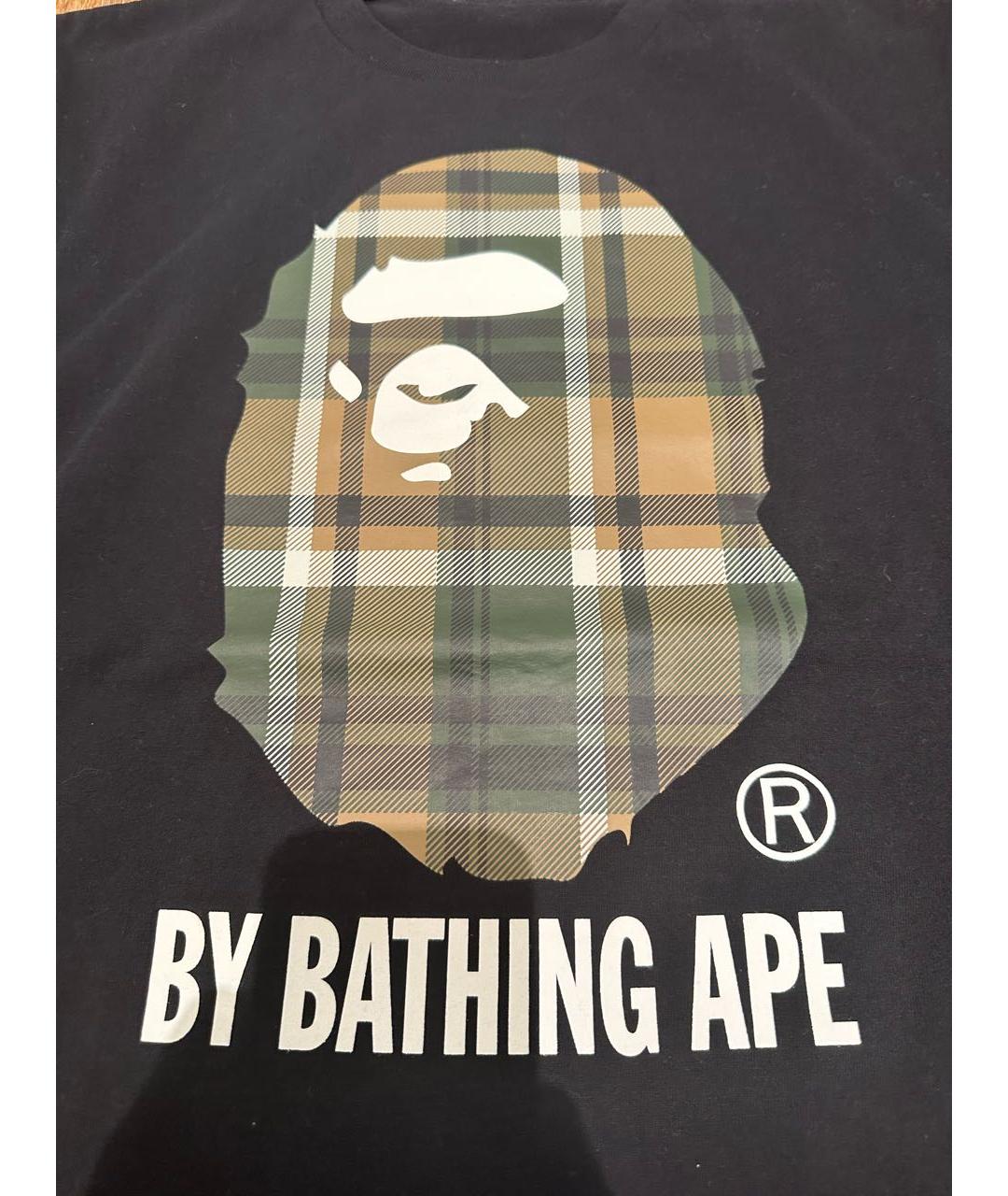 A BATHING APE Черная футболка, фото 3