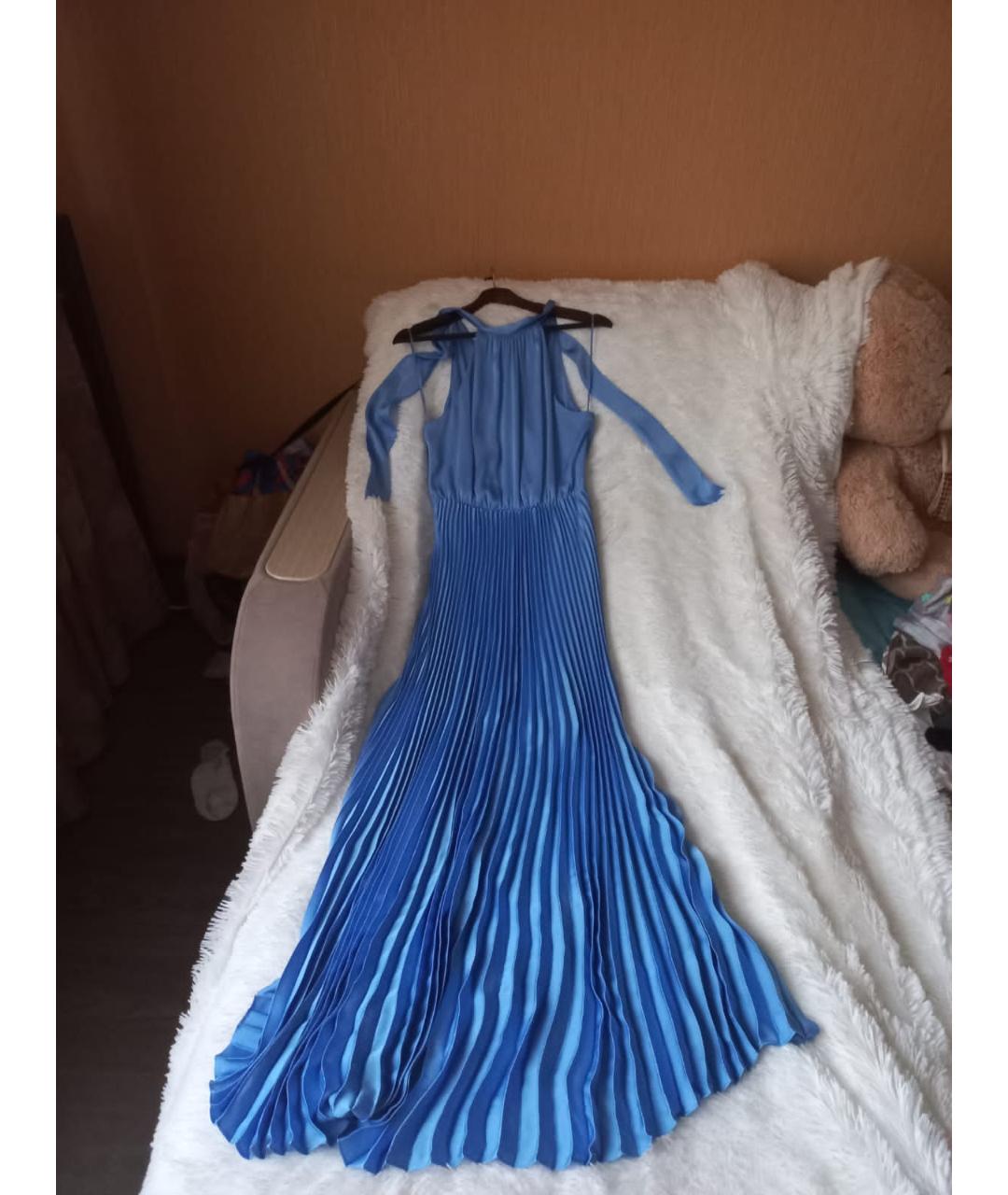 BCBG MAXAZRIA Голубое полиэстеровое вечернее платье, фото 8