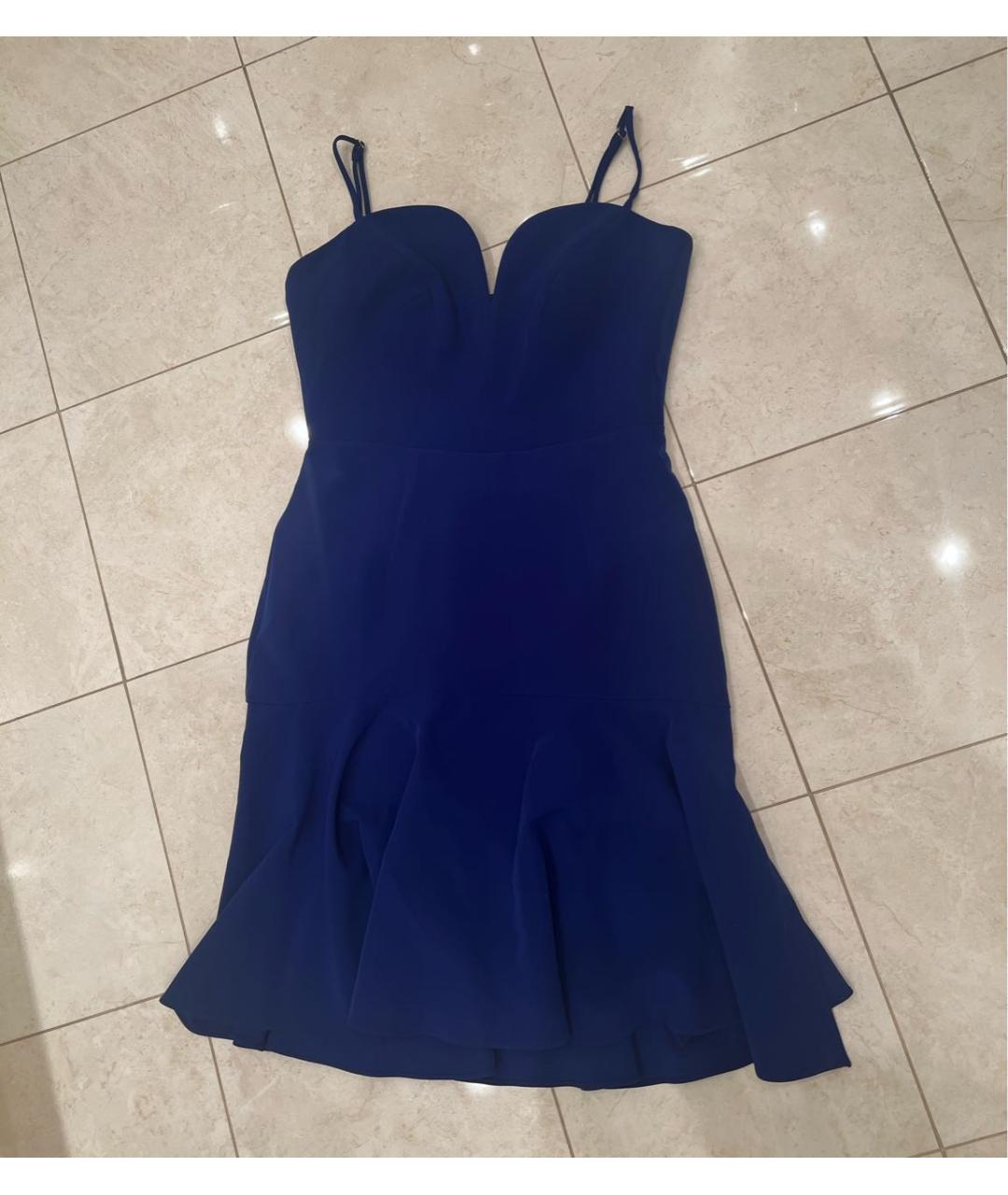 MILLY Синее полиэстеровое коктейльное платье, фото 5